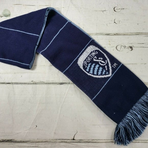 Sporting KC Kansas City MLS Soccer Two Sided Ruffneck Scarves Scarf EUC - Picture 1 of 5